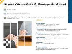 Statement of work and contract for marketing advisory proposal ppt download