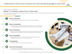Statement of work and contract for paid advertising agency services ppt powerpoint pictures