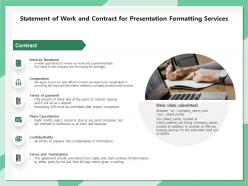 Statement of work and contract for presentation formatting services ppt file design