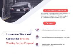 Statement of work and contract for pressure washing service proposal ppt slides