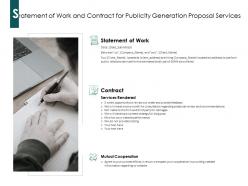 Statement of work and contract for publicity generation proposal services ppt powerpoint presentation