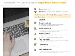 Statement of work and contract for shopify online store proposal ppt powerpoint presentation gallery