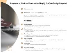 Statement of work and contract for shopify platform design proposal ppt powerpoint presentation