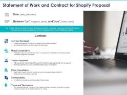 Statement of work and contract for shopify proposal ppt powerpoint presentation professional