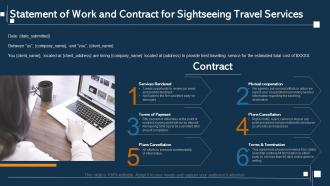 Statement of work and contract for sightseeing travel services ppt slides ides