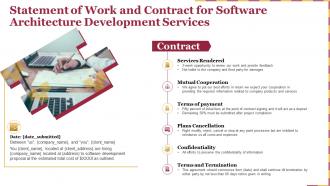 Statement of work and contract for software architecture development services