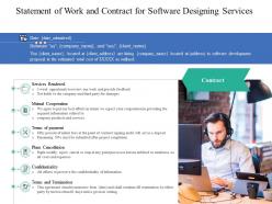 Statement of work and contract for software designing services ppt powerpoint themes