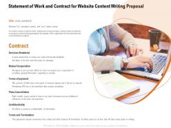 Statement of work and contract for website content writing proposal ppt powerpoint presentation styles