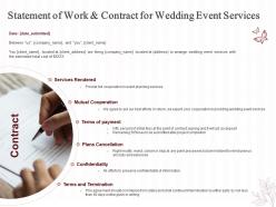 Statement of work and contract for wedding event services ppt powerpoint rules