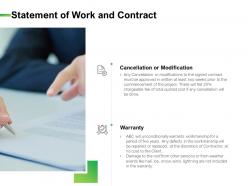Statement Of Work And Contract Ppt Powerpoint Ideas