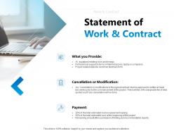 Statement of work and contract ppt powerpoint presentation pictures brochure