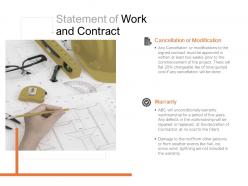 Statement of work and contract ppt powerpoint presentation professional show