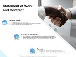 Statement of work and contract ppt powerpoint presentation styles layout ideas