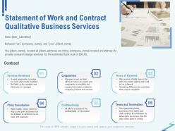 Statement of work and contract qualitative business services ppt ideas