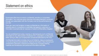 Statement On Ethics Workplace Policy Guide For Employees