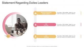 Statement Regarding Duties Leaders In Powerpoint And Google Slides Cpb