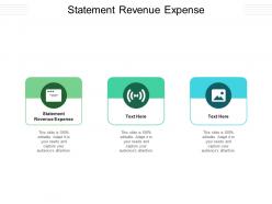Statement revenue expense ppt powerpoint presentation layouts clipart cpb