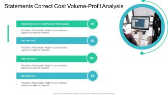 Statements Correct Cost Volume-Profit Analysis In Powerpoint And Google Slides Cpb