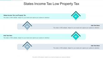 States Income Tax Low Property Tax In Powerpoint And Google Slides Cpb