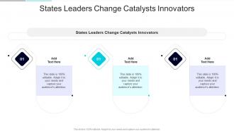 States Leaders Change Catalysts Innovators In Powerpoint And Google Slides Cpb