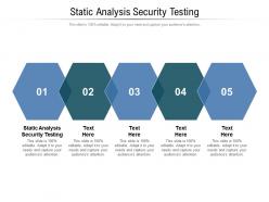 Static analysis security testing ppt powerpoint presentation outline format cpb