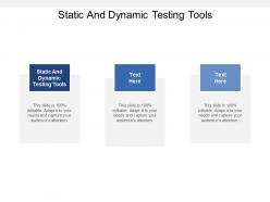 Static and dynamic testing tools ppt powerpoint presentation icon designs download cpb