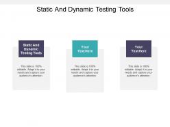 Static and dynamic testing tools ppt powerpoint presentation slides cpb