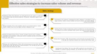 Stationery Business Plan Effective Sales Strategies To Increase Sales Volume And Revenue BP SS
