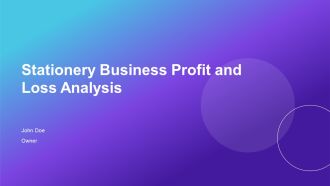 Stationery Business Profit And Loss Analysis PPT Slides AT