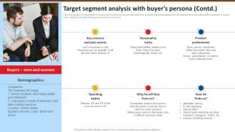 Stationery Product Business Plan Target Segment Analysis With Buyers Persona BP SS Graphical Visual