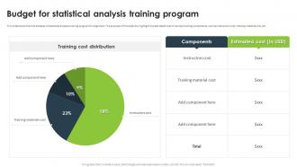 Statistical Analysis For Data Driven Budget For Statistical Analysis Training Program