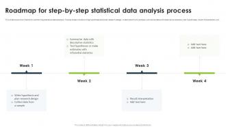 Statistical Analysis For Data Driven Roadmap For Step By Step Statistical Data Analysis Process