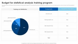 Statistical Analysis Techniques Budget For Statistical Analysis Training Program