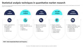 Statistical Analysis Techniques In Quantitative Market Research