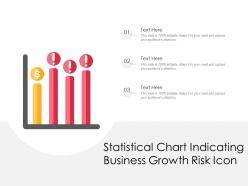 Statistical Chart Indicating Business Growth Risk Icon