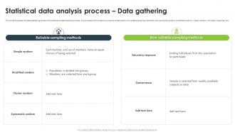 Statistical Data Analysis Process Data Gathering Statistical Analysis For Data Driven
