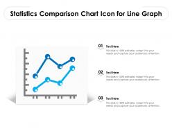 Statistics comparison chart icon for line graph