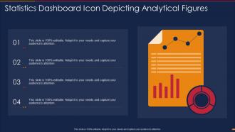 Statistics dashboard icon depicting analytical figures