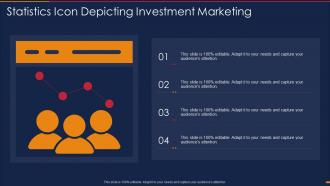 Statistics icon depicting investment marketing