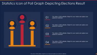 Statistics icon of poll graph depicting elections result