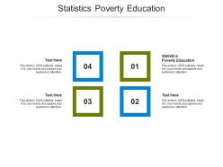 Statistics poverty education ppt powerpoint presentation show slideshow cpb