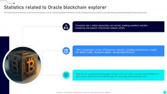 Statistics Related To Oracle Blockchain Explorer Exploring Diverse Blockchain BCT SS