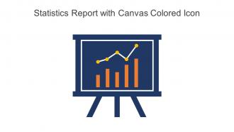 Statistics Report With Canvas Colored Icon In Powerpoint Pptx Png And Editable Eps Format