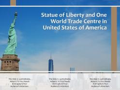Statue of liberty and one world trade centre in united states of america