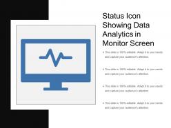 Status Icon Showing Data Analytics In Monitor Screen