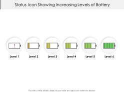Status Icon Showing Increasing Levels Of Battery