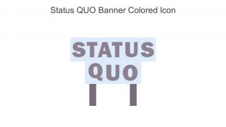 Status QUO Banner Colored Icon In Powerpoint Pptx Png And Editable Eps Format