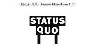 Status QUO Banner Monotone Icon In Powerpoint Pptx Png And Editable Eps Format