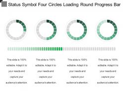 Status symbol four circles loading round progress bar 1
