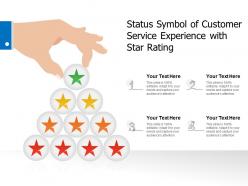 Status symbol of customer service experience with star rating
